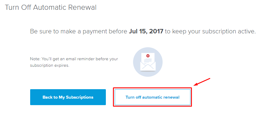 Turn off automatic renewal confirmation-ExpressVPN 